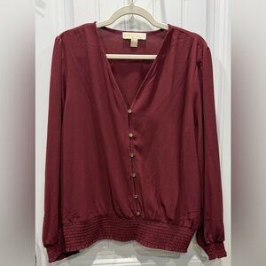 Michael Kors Smocked Blouse‎ EUC